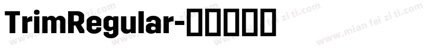 TrimRegular字体转换