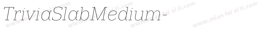 TriviaSlabMedium字体转换