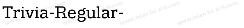 Trivia-Regular字体转换