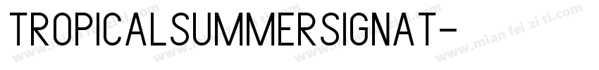 TropicalSummerSignat字体转换