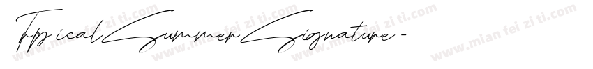 TropicalSummerSignature字体转换