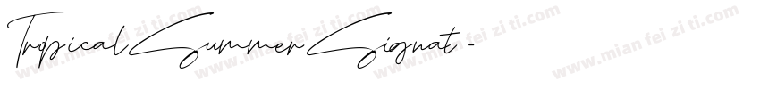 TropicalSummerSignat字体转换