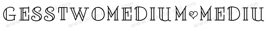 GESSTwoMedium一Medium字体转换