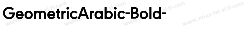 GeometricArabic-Bold字体转换