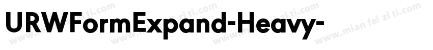URWFormExpand-Heavy字体转换