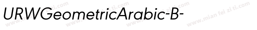 URWGeometricArabic-B字体转换