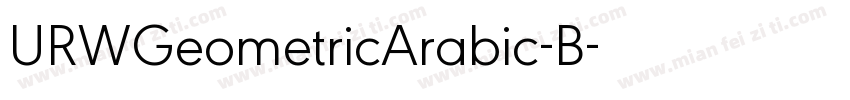 URWGeometricArabic-B字体转换