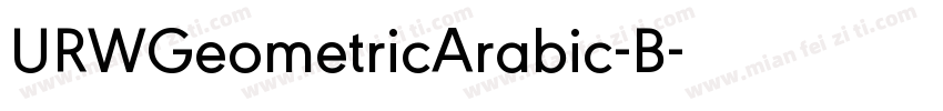 URWGeometricArabic-B字体转换