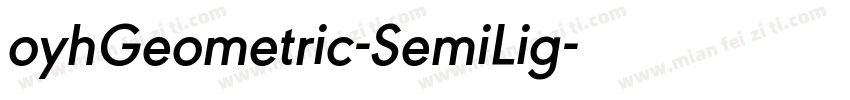 oyhGeometric-SemiLig字体转换