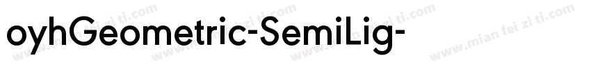 oyhGeometric-SemiLig字体转换