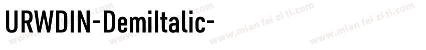 URWDIN-DemiItalic字体转换