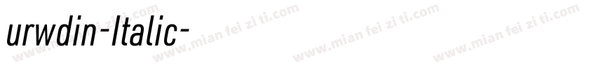 urwdin-Italic字体转换