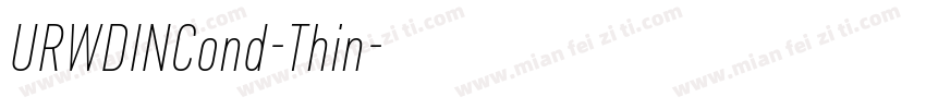 URWDINCond-Thin字体转换