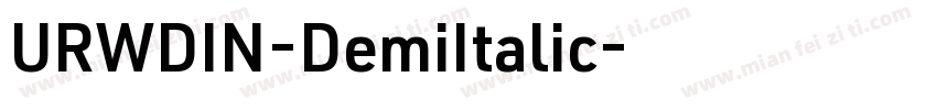 URWDIN-DemiItalic字体转换