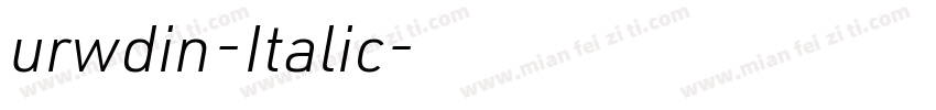 urwdin-Italic字体转换