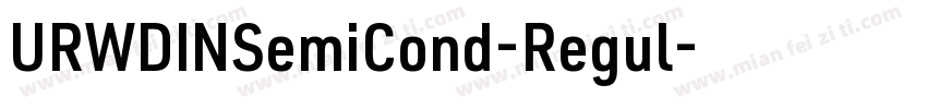 URWDINSemiCond-Regul字体转换