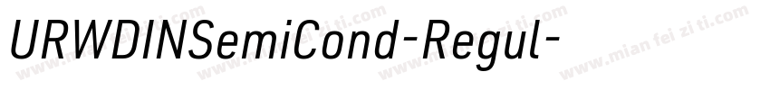 URWDINSemiCond-Regul字体转换