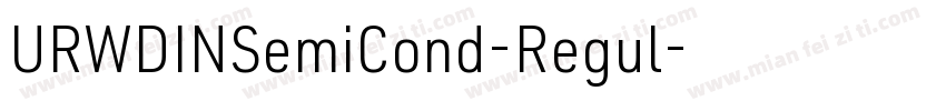 URWDINSemiCond-Regul字体转换