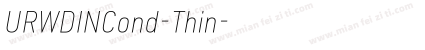 URWDINCond-Thin字体转换