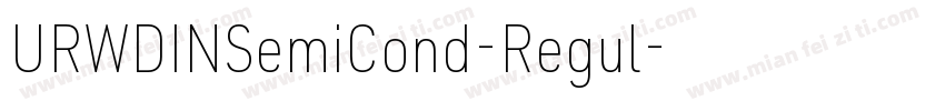 URWDINSemiCond-Regul字体转换