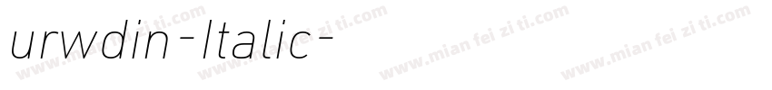urwdin-Italic字体转换
