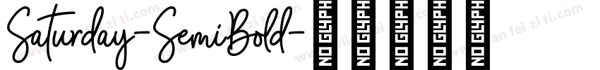 Saturday-SemiBold字体转换