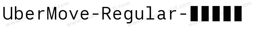 UberMove-Regular字体转换