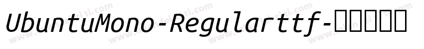 UbuntuMono-Regularttf字体转换