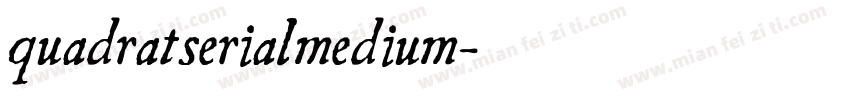 quadratserialmedium字体转换