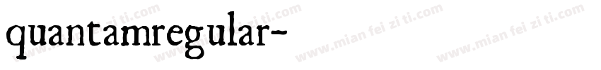 quantamregular字体转换