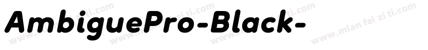 AmbiguePro-Black字体转换