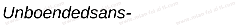 Unboendedsans字体转换