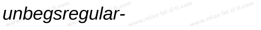 unbegsregular字体转换