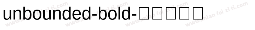 unbounded-bold字体转换
