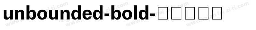 unbounded-bold字体转换