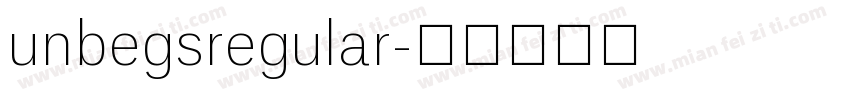 unbegsregular字体转换