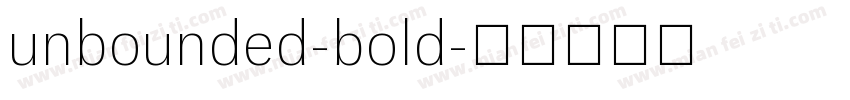 unbounded-bold字体转换