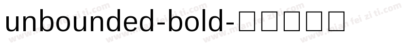 unbounded-bold字体转换