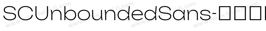 SCUnboundedSans字体转换