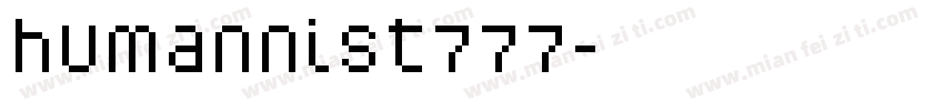 humannist777字体转换