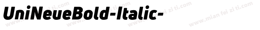 UniNeueBold-Italic字体转换