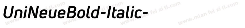 UniNeueBold-Italic字体转换