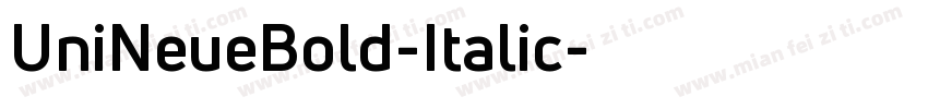 UniNeueBold-Italic字体转换
