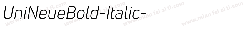 UniNeueBold-Italic字体转换