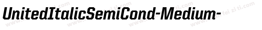 UnitedItalicSemiCond-Medium字体转换