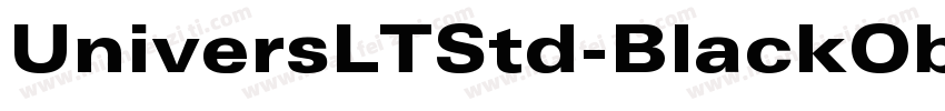 UniversLTStd-BlackOb字体转换