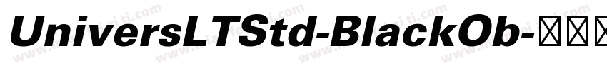 UniversLTStd-BlackOb字体转换