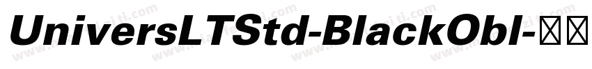 UniversLTStd-BlackObl字体转换