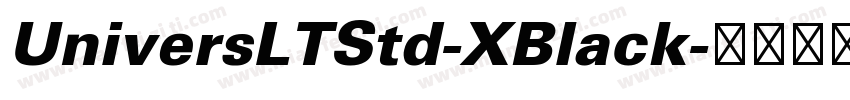 UniversLTStd-XBlack字体转换