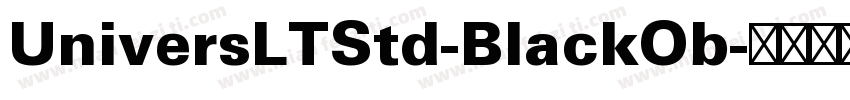 UniversLTStd-BlackOb字体转换